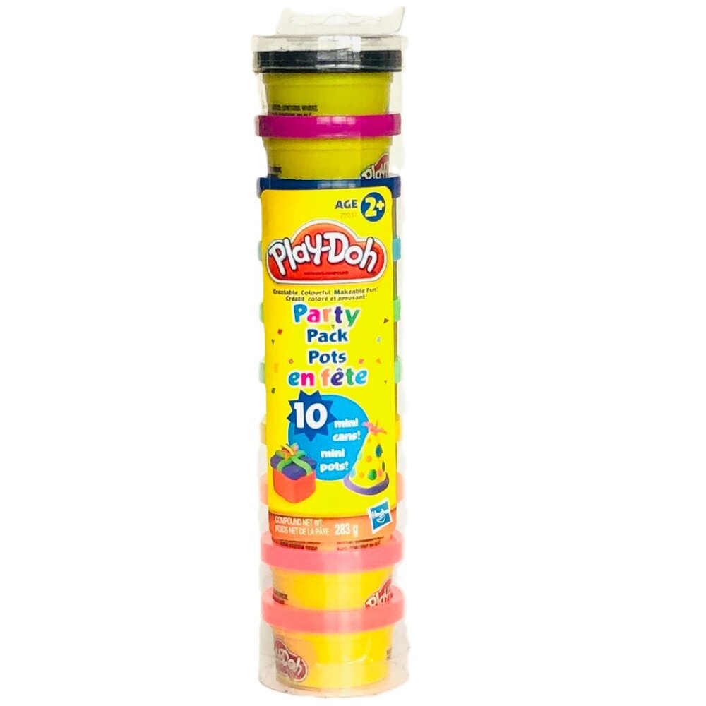 New in Box Play-Doh Party Tube Pack - 10 Mini Cans of Modeling Ages 2+
